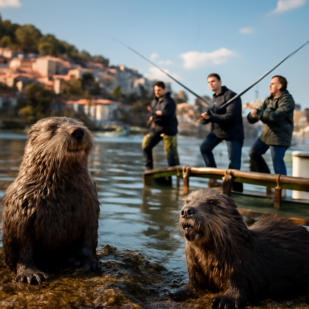 Amasra'nın Kıyılarında Su Samurları ve Balıkçıların Eğlenceli Anları